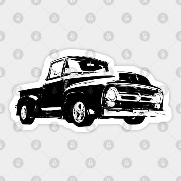 1956 Ford F100 Sticker by GrizzlyVisionStudio